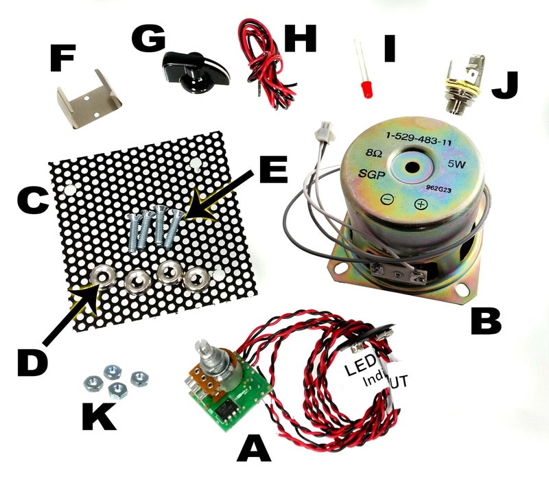 C. B. Gitty Great 2.5-watt Parts-Only Cigar Box Amplifier Kit - Image 2